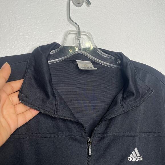 Adidas Mens Jacket Size M Black Full Zip Long Sleeve Unlined Track Jacket - Picture 11 of 14